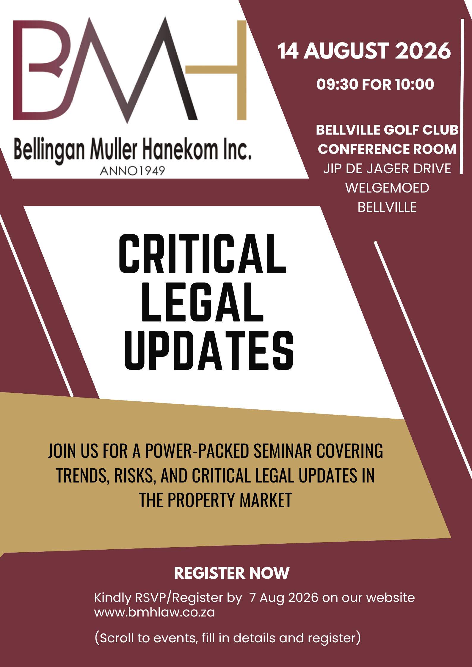 Seminar Registration: 14 August 2026